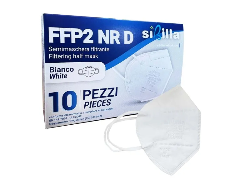 Mascherina FFP2 NR bianca 10 pz Sibilla