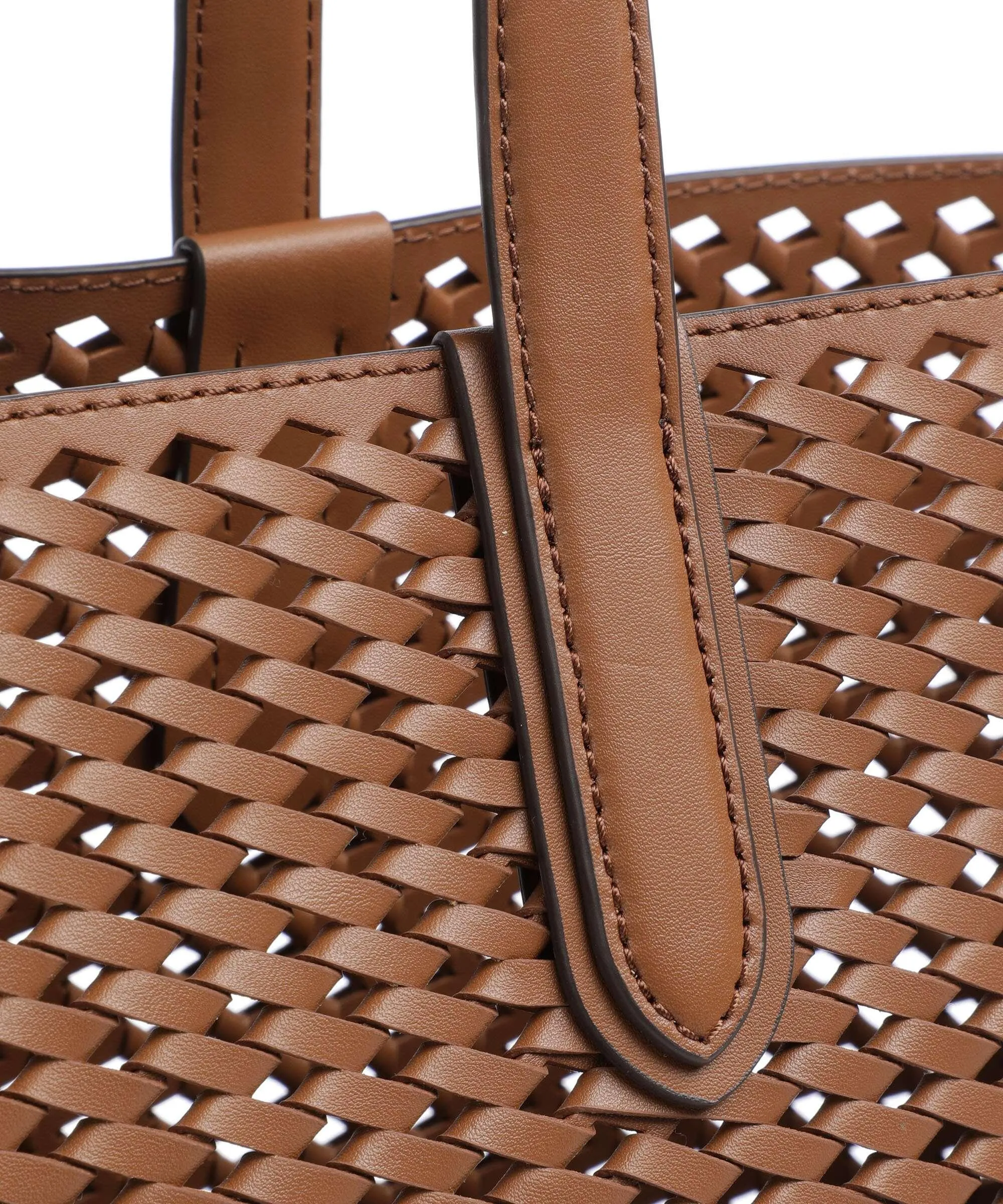  Michael Kors Eliza Borsa shopper pelle di vacchetta finemente grana marrone  