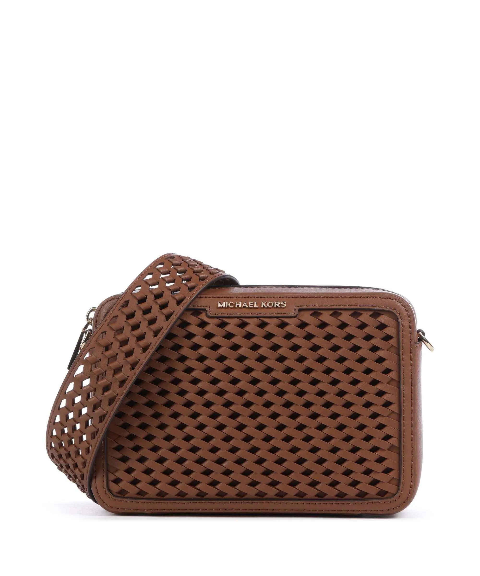  Michael Kors Jet Set Borsa a tracolla pelle di vacchetta finemente grana marrone  