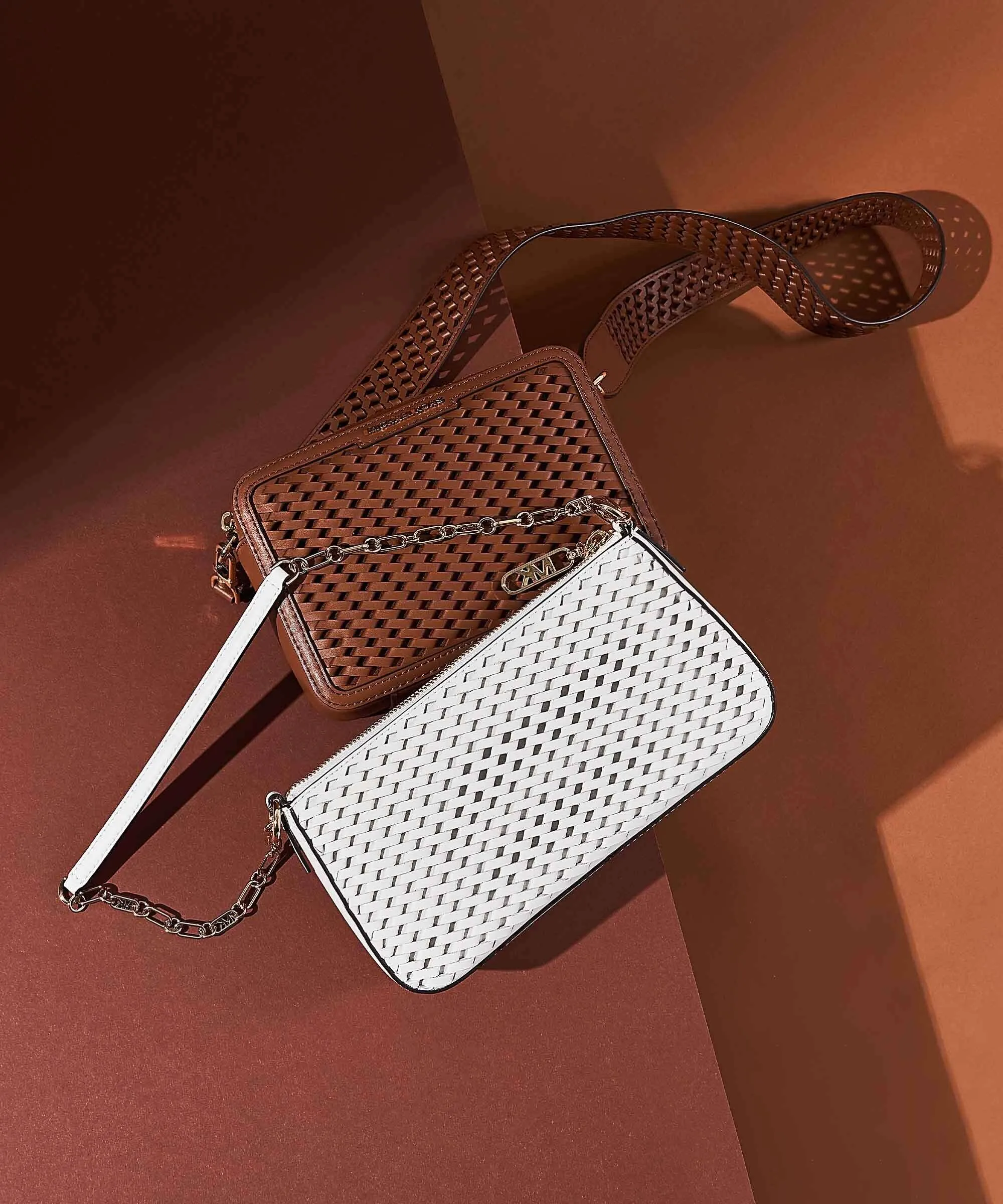  Michael Kors Jet Set Borsa a tracolla pelle di vacchetta finemente grana marrone  