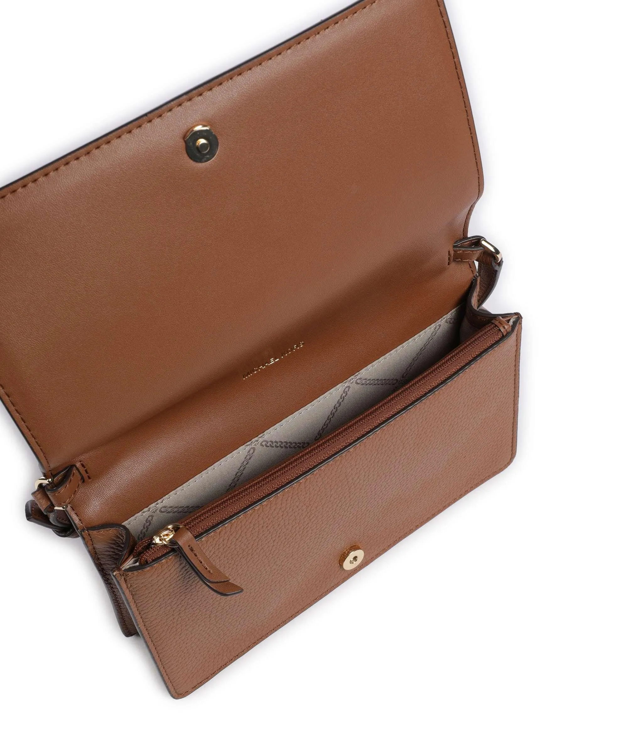  Michael Kors Jet Set Borsa a tracolla pelle di vacchetta grana marrone  