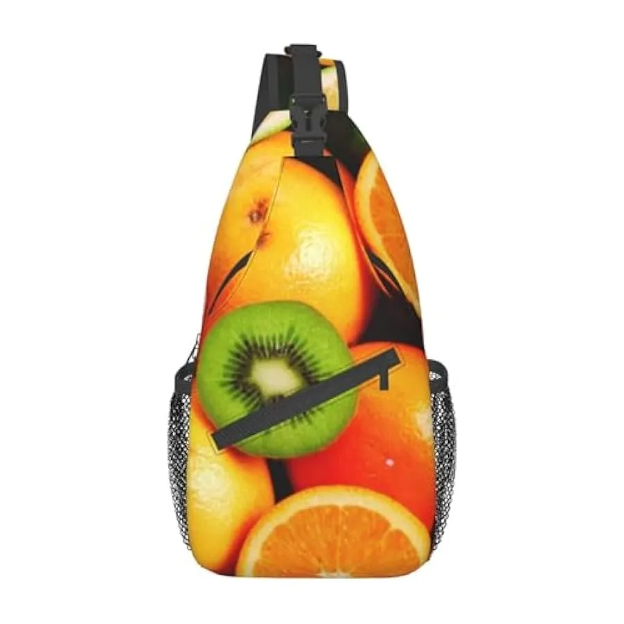 MKNAZ Borsa a tracolla con stampa di frutta fresca, per uomo e donna, leggera, a tracolla, per escursionismo, ciclismo, viaggi 2