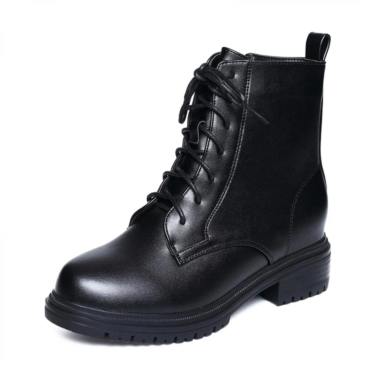 Moda da donna banchetto abito da ballo stivali in vera pelle scarpe con plateau da donna stivali da moto alla caviglia Botas Zap
