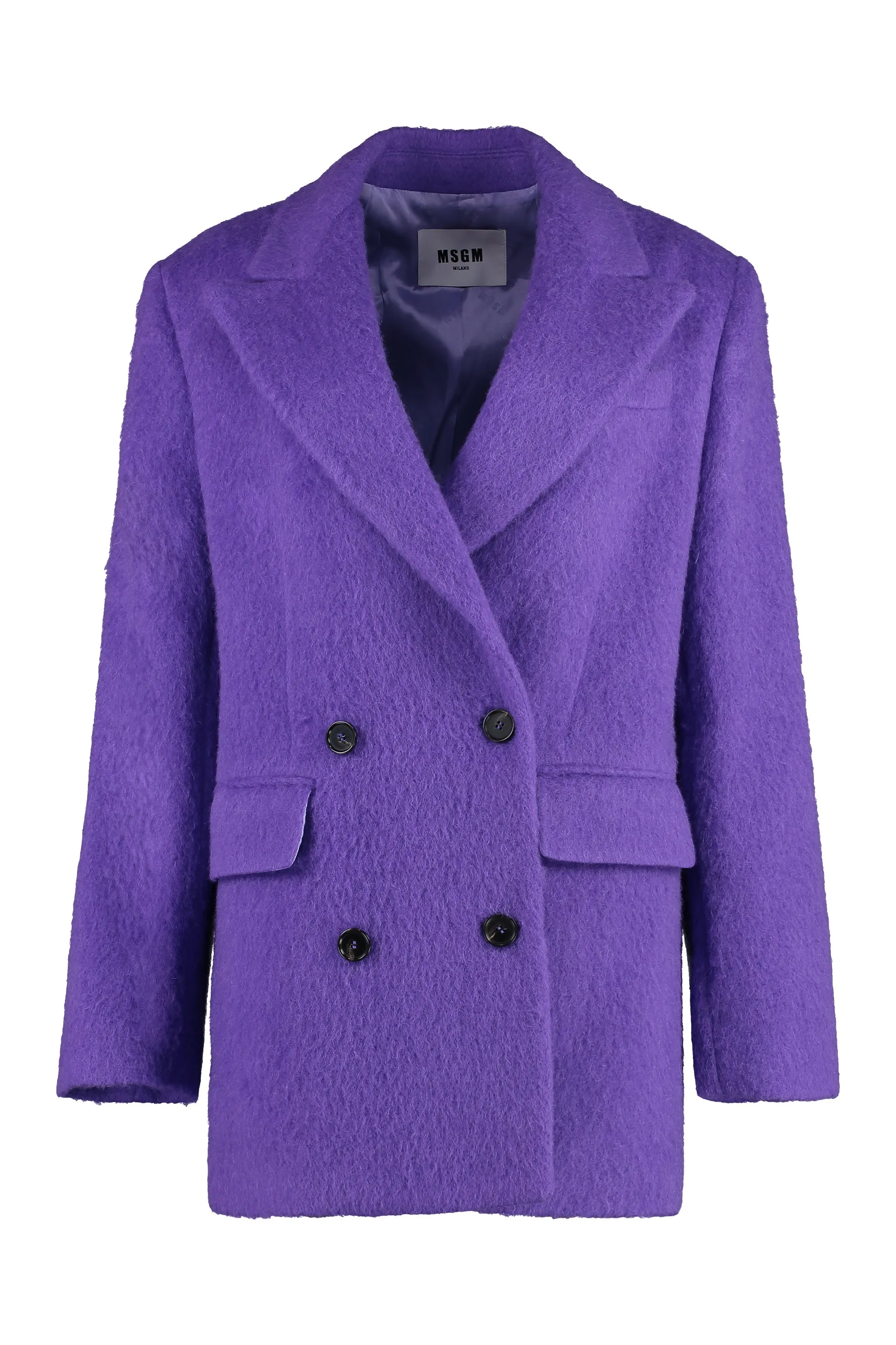 MSGM Cappotto doppiopetto in misto lana