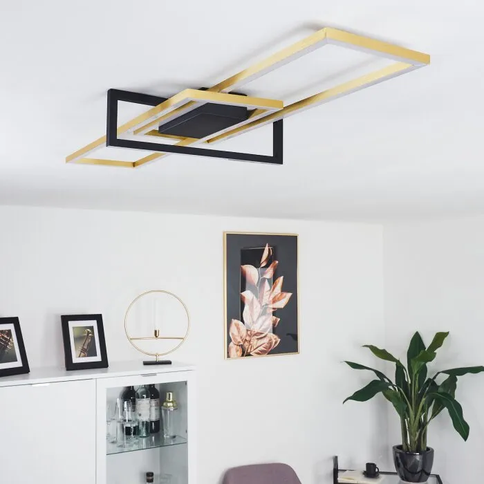 Omega Plafoniera LED Nero, 1-Luce