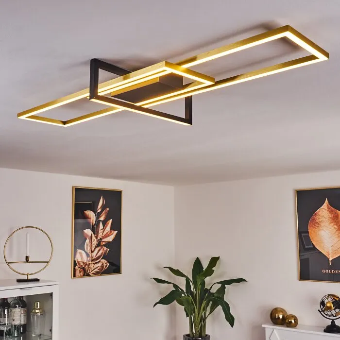 Omega Plafoniera LED Nero, 1-Luce