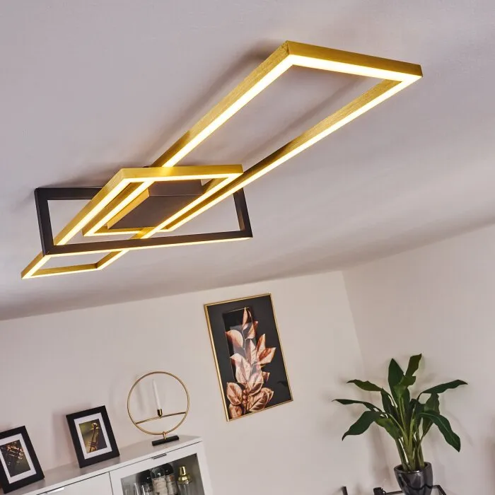 Omega Plafoniera LED Nero, 1-Luce