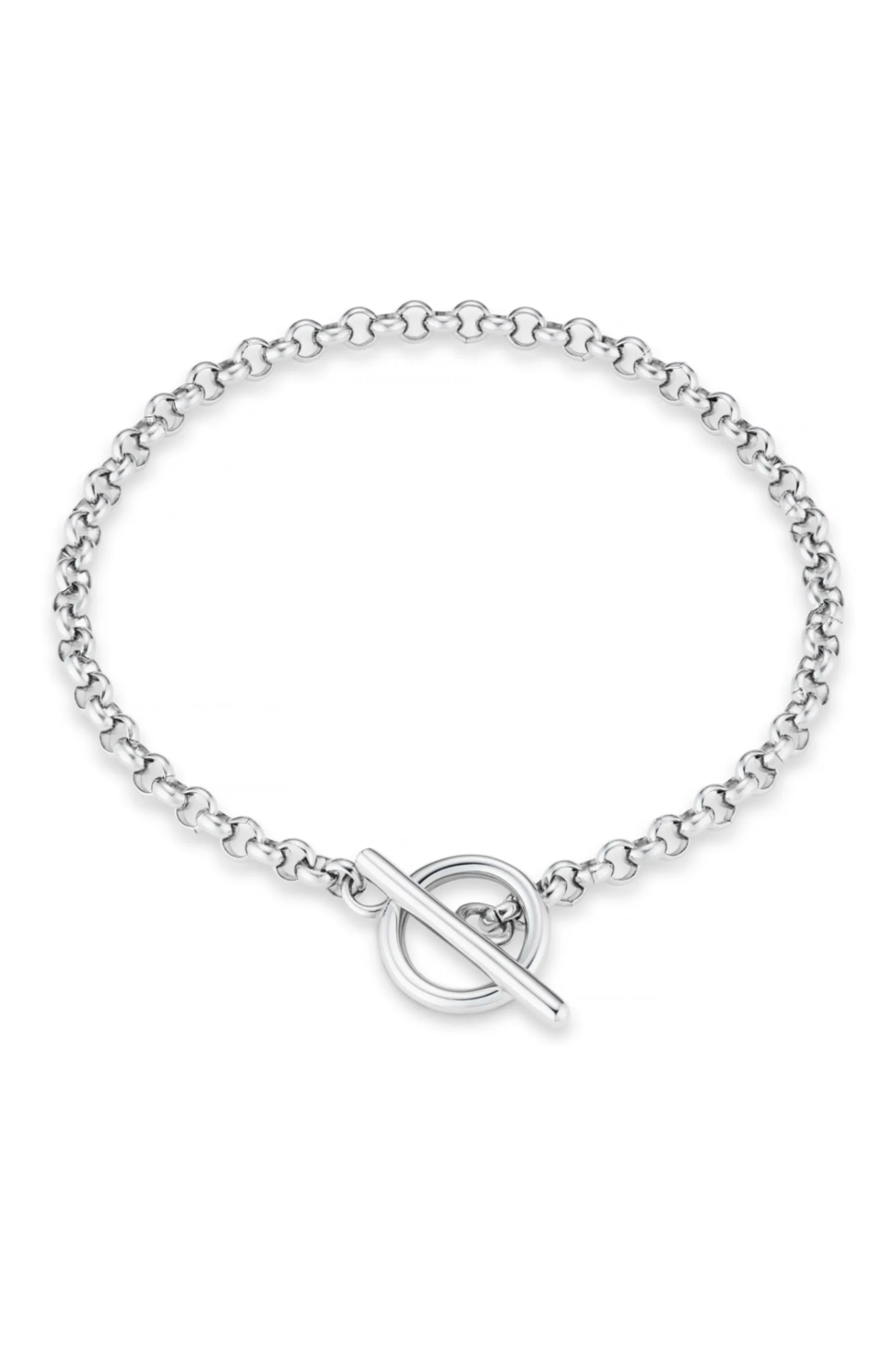 Orelia & Joe - Bracciale a maglie rotonde con chiusura a T