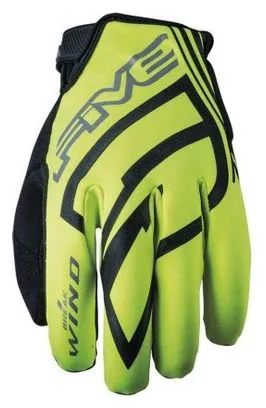 Paio di guanti invernali Five Windbreaker Yellow
