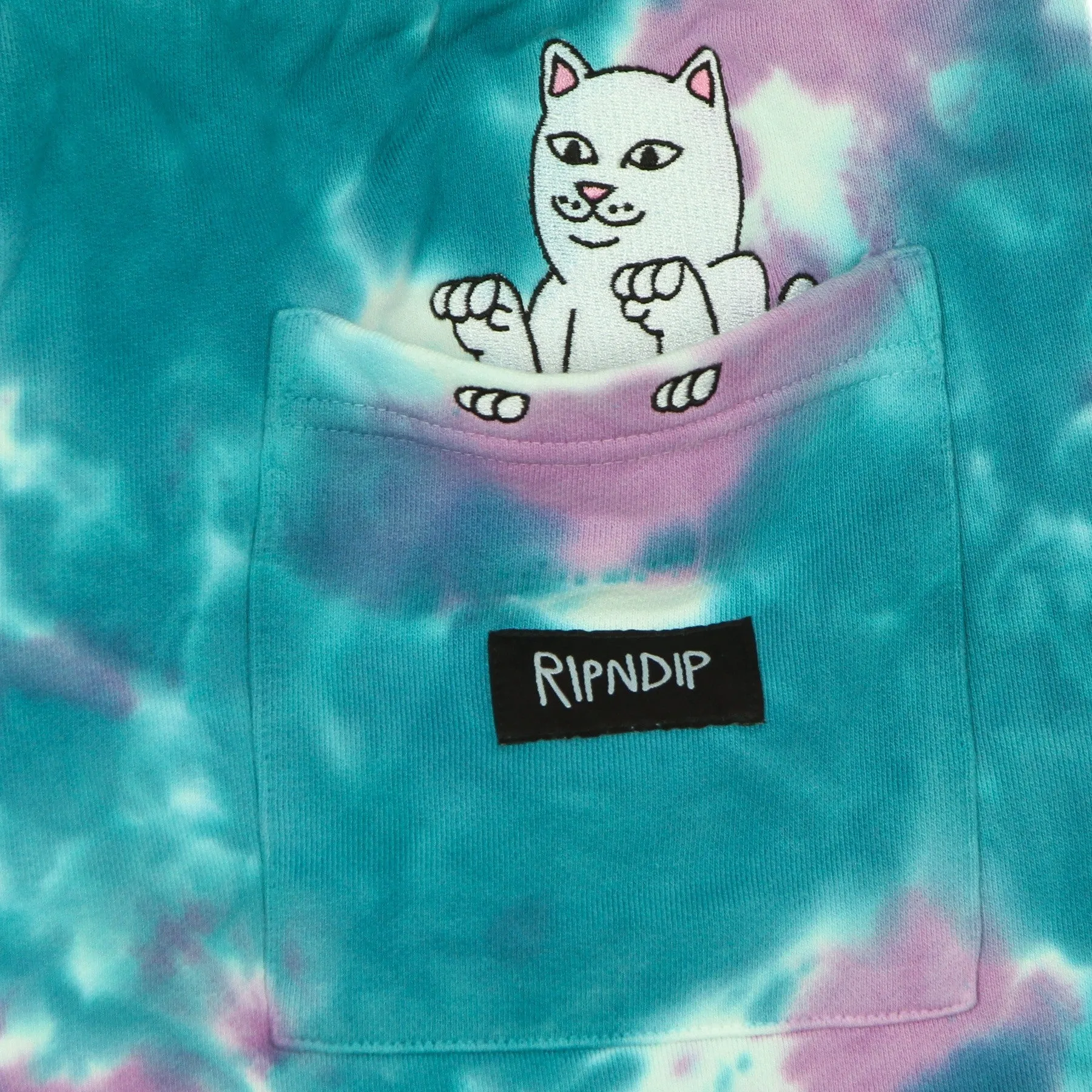 Pantalone Corto Tuta Uomo Peeking Nermal Sweatshorts Teal/lavender Tie Dye