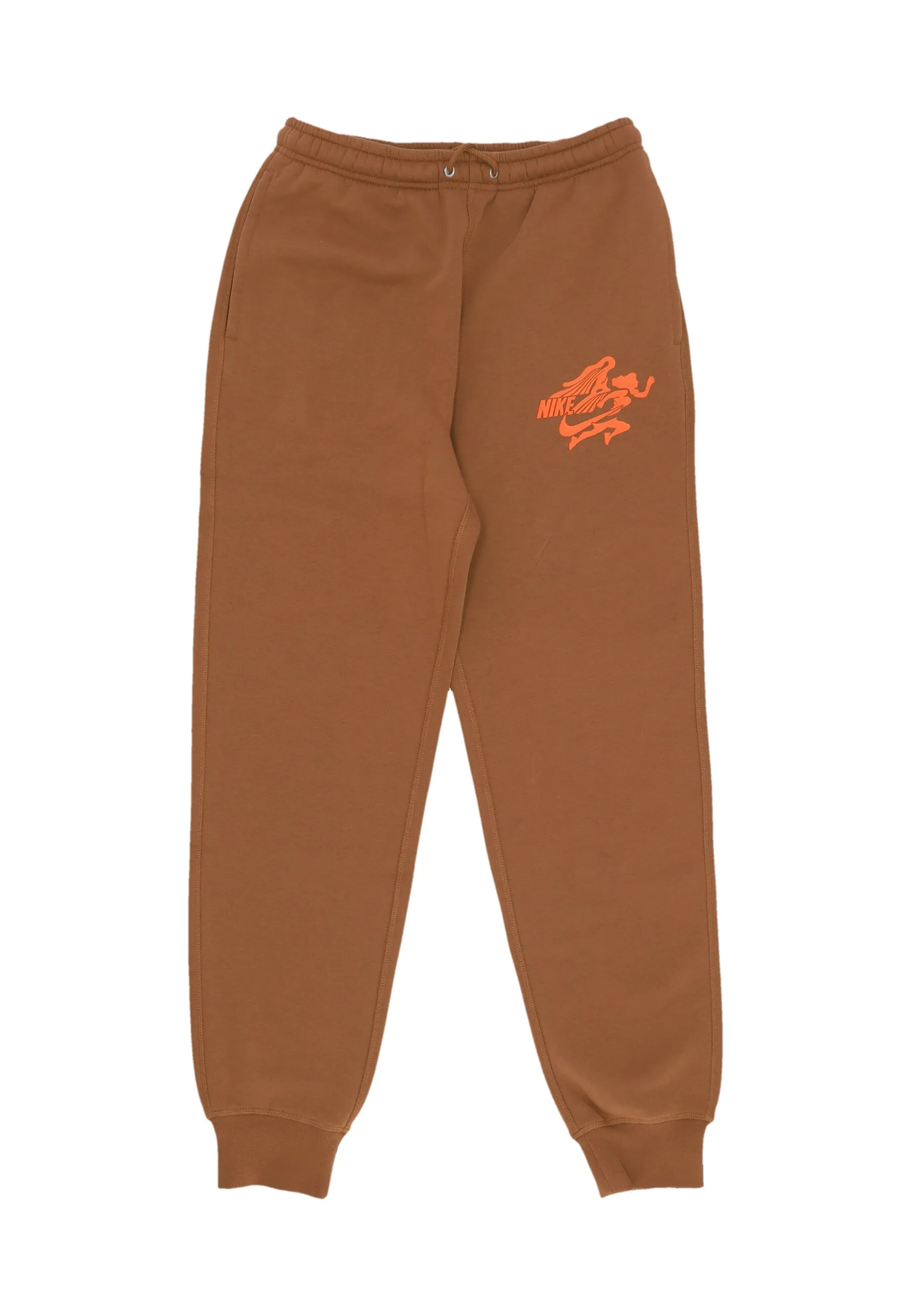 Pantalone Tuta Felpato Uomo Club Nvlty Jogger Lt British Tan/safety Orange