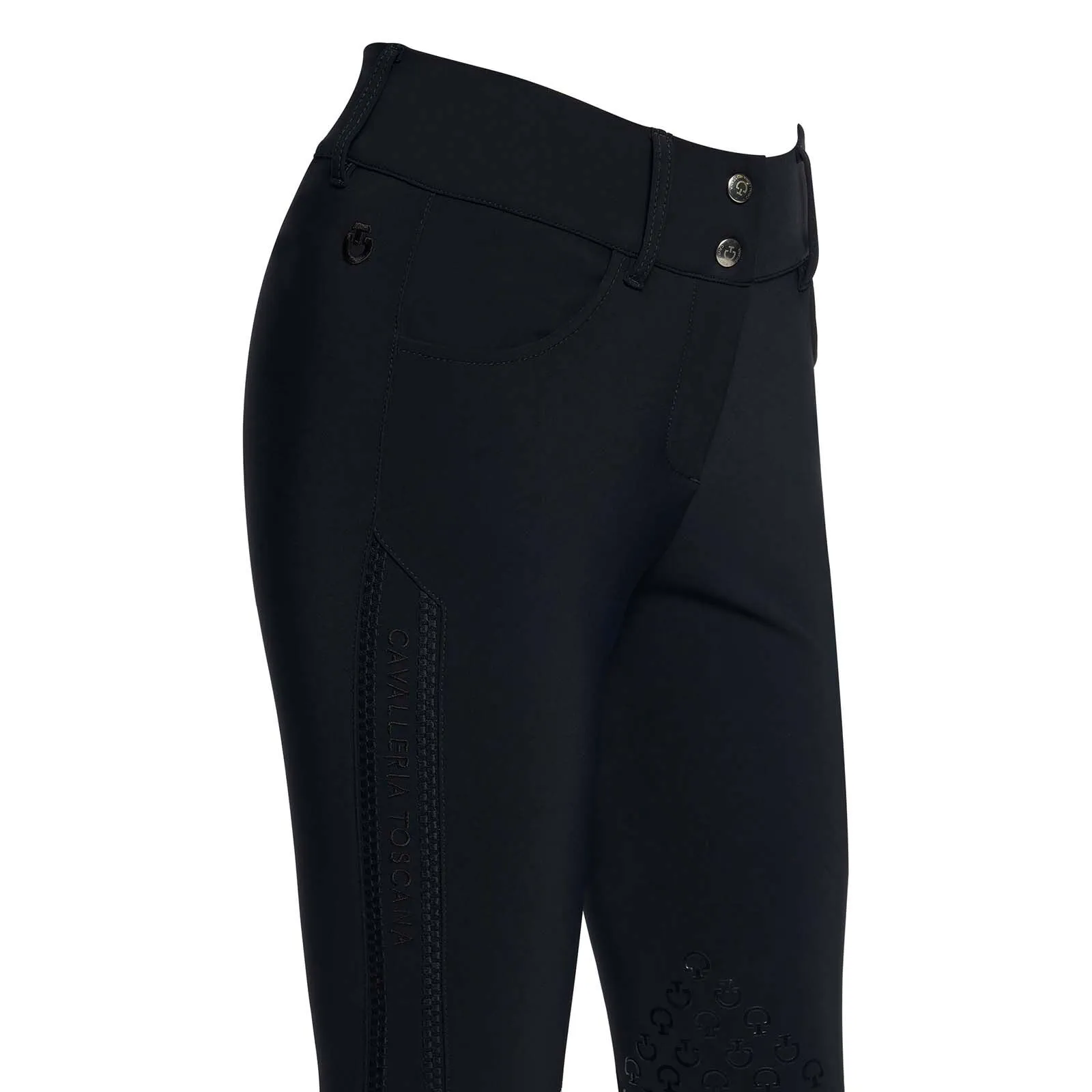 Pantaloni da equitazione da donna con impugnatura al ginocchio Cavalleria Toscana Embroidery