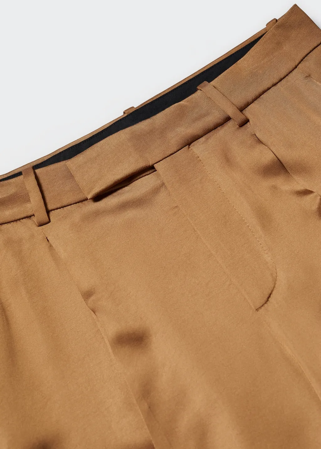 Pantaloni satinati dettaglio pinces
