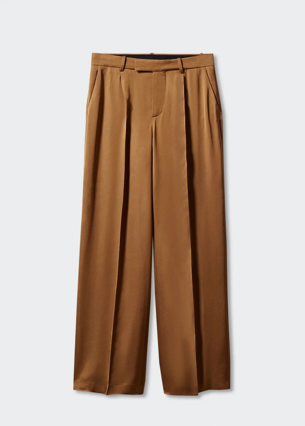Pantaloni satinati dettaglio pinces