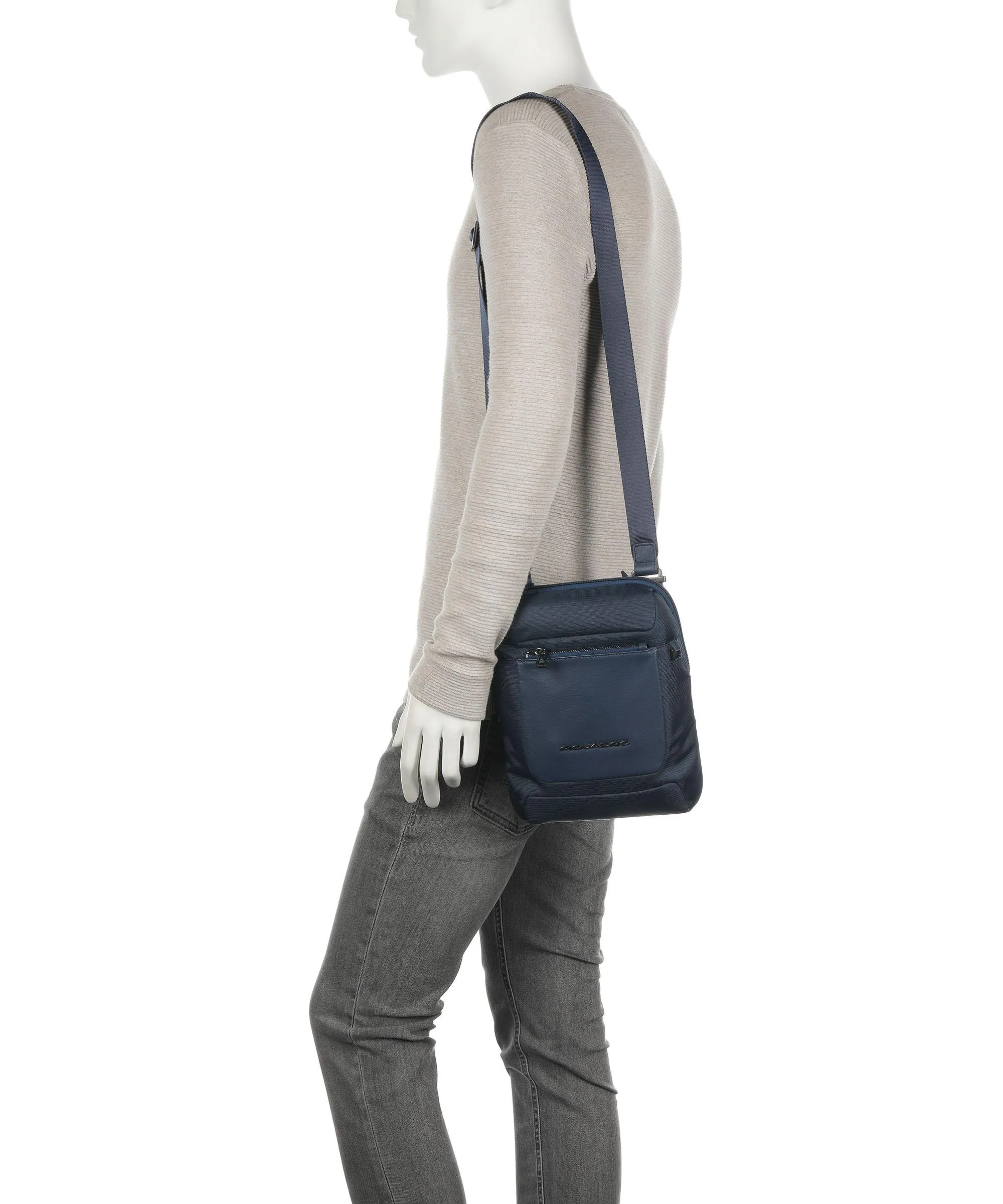  Piquadro Macbeth Borsa a tracolla poliestere riciclato blu scuro  
