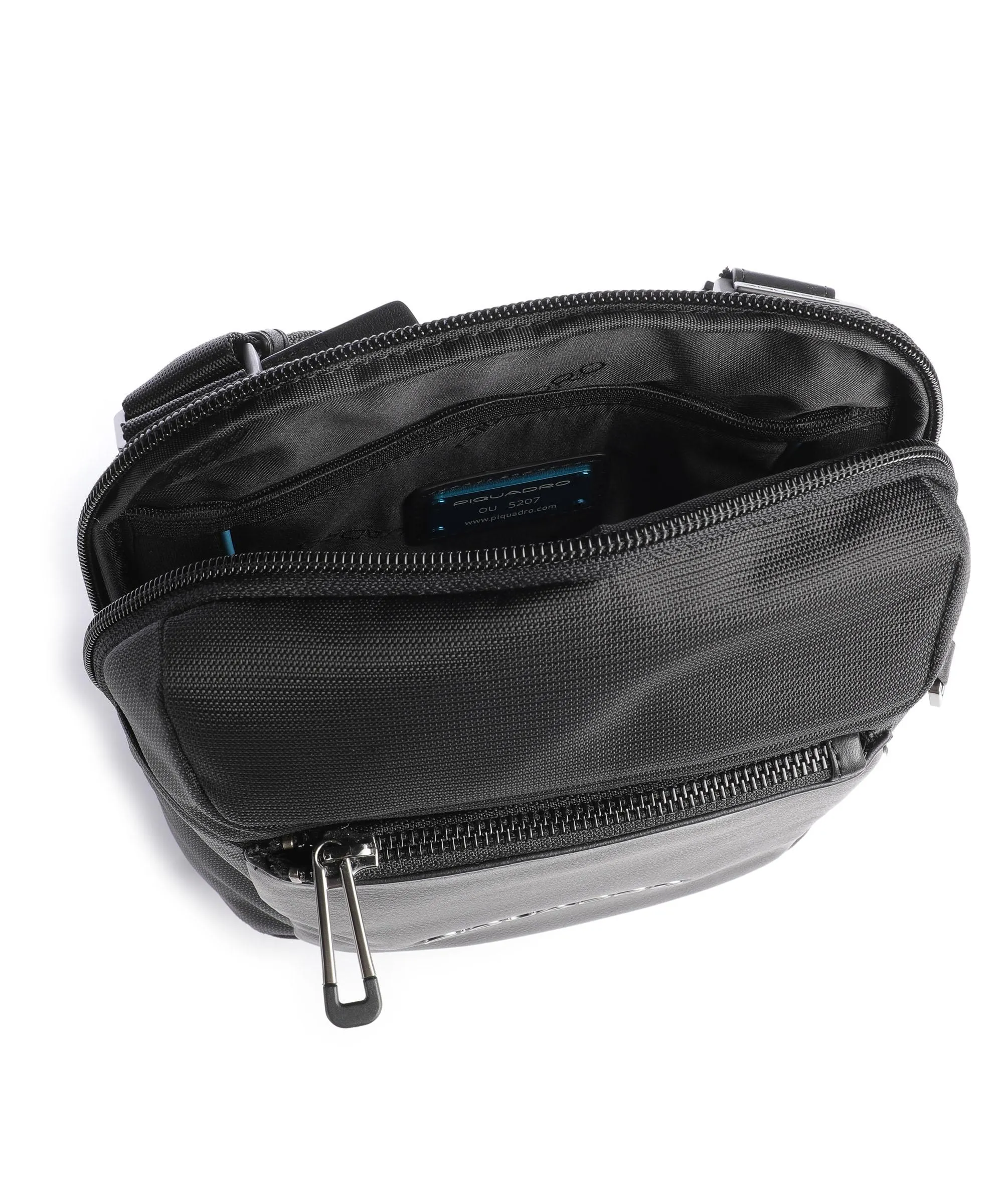  Piquadro Macbeth Borsa a tracolla poliestere riciclato nero  