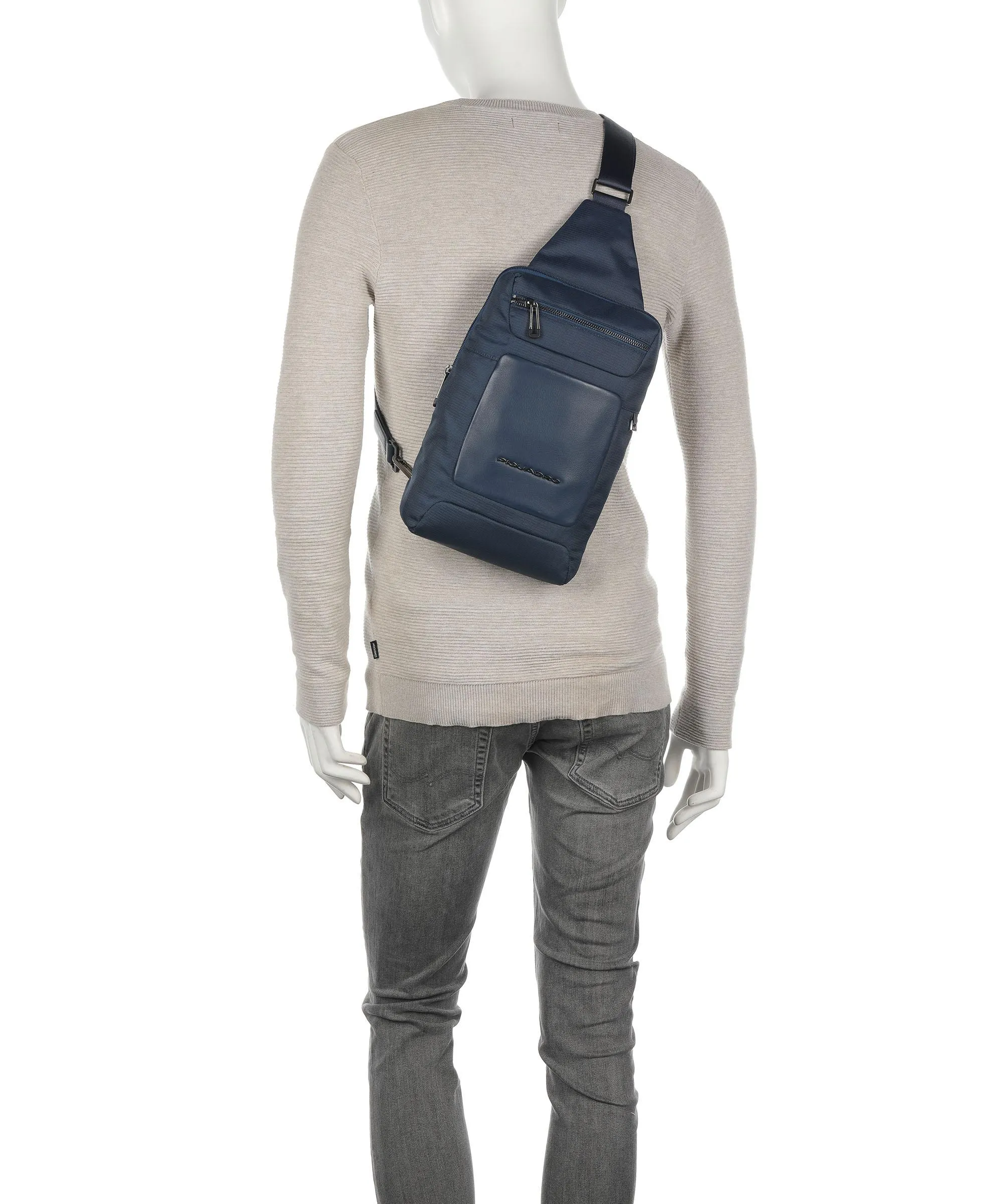  Piquadro Macbeth Borsa sling poliestere riciclato blu scuro  