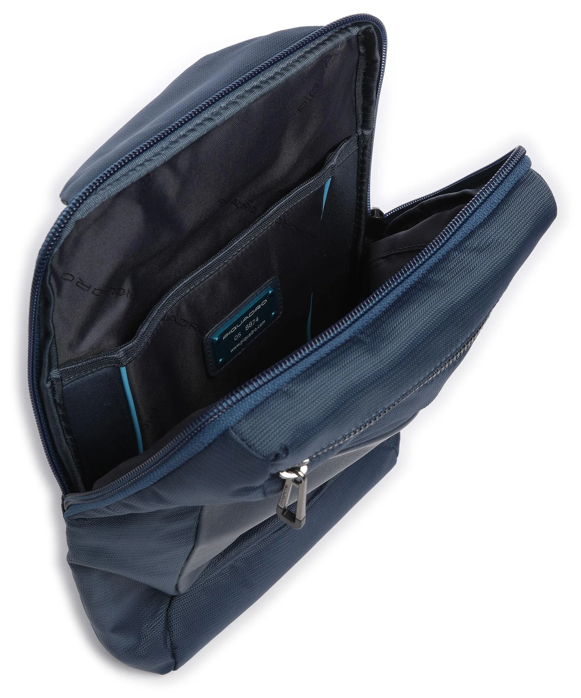  Piquadro Macbeth Borsa sling poliestere riciclato blu scuro  
