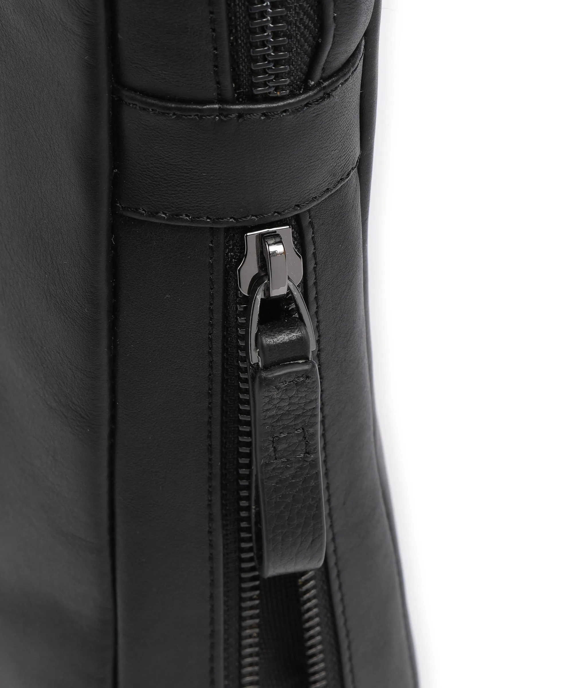  Piquadro Pan Borsa a tracolla 10″ pelle di vacchetta finemente grana nero  