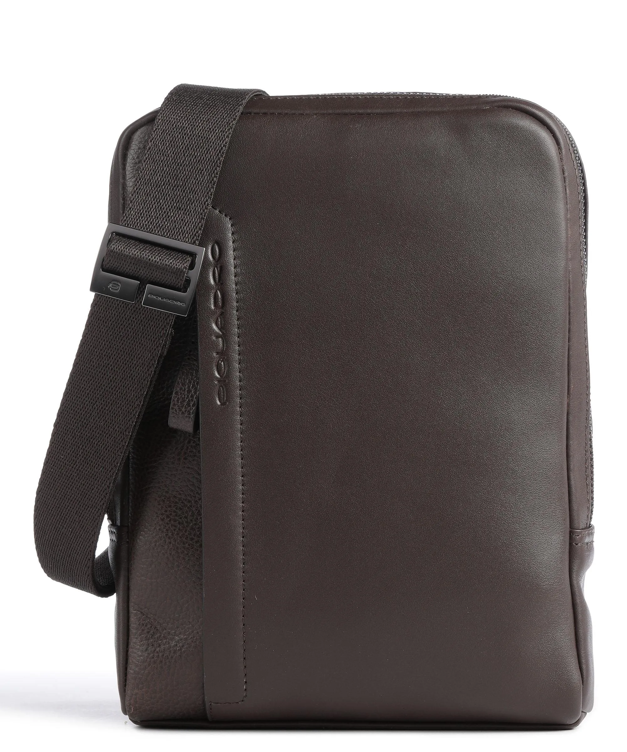  Piquadro Pan Borsa a tracolla pelle granulata marrone scuro  