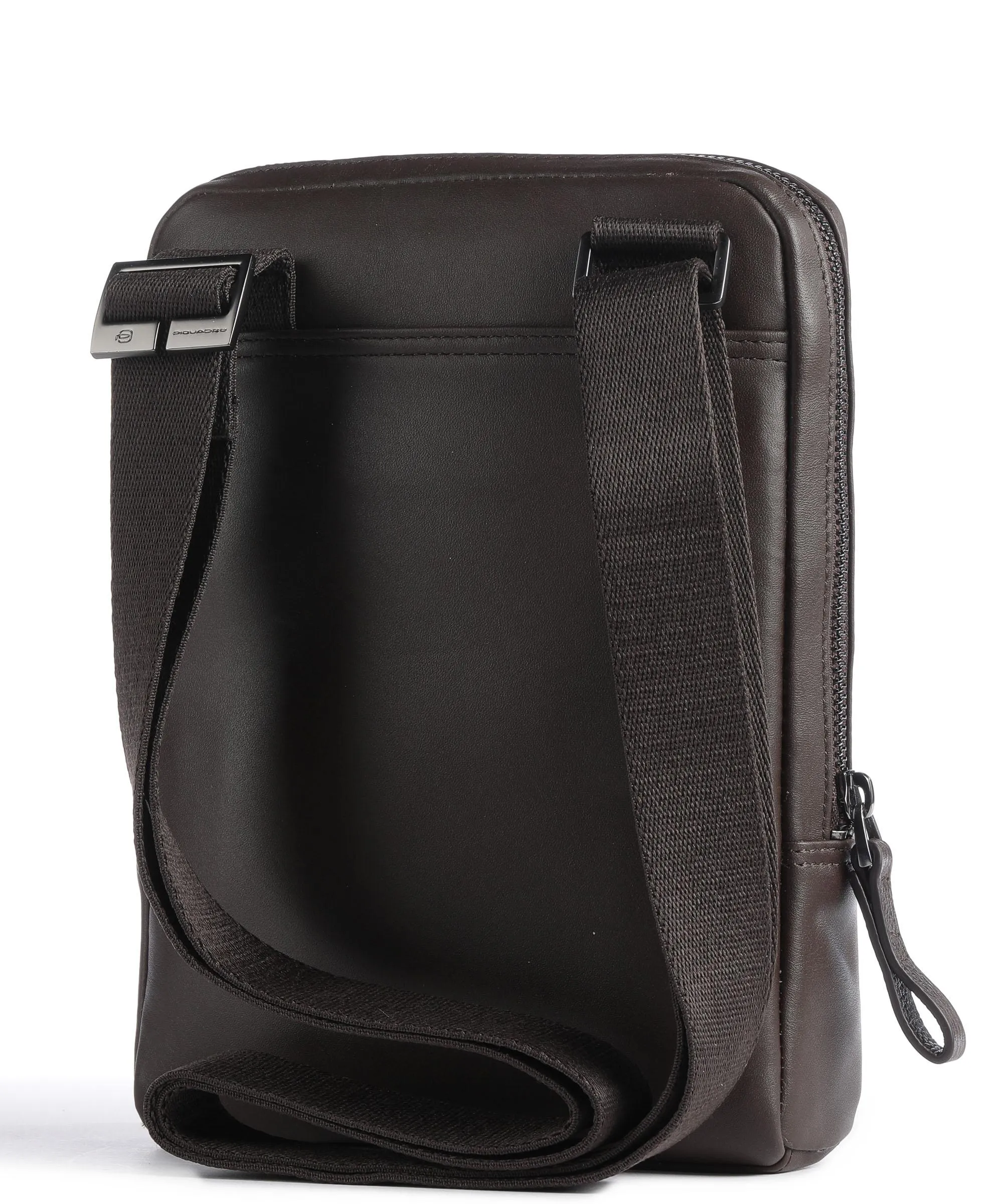  Piquadro Pan Borsa a tracolla pelle granulata marrone scuro  