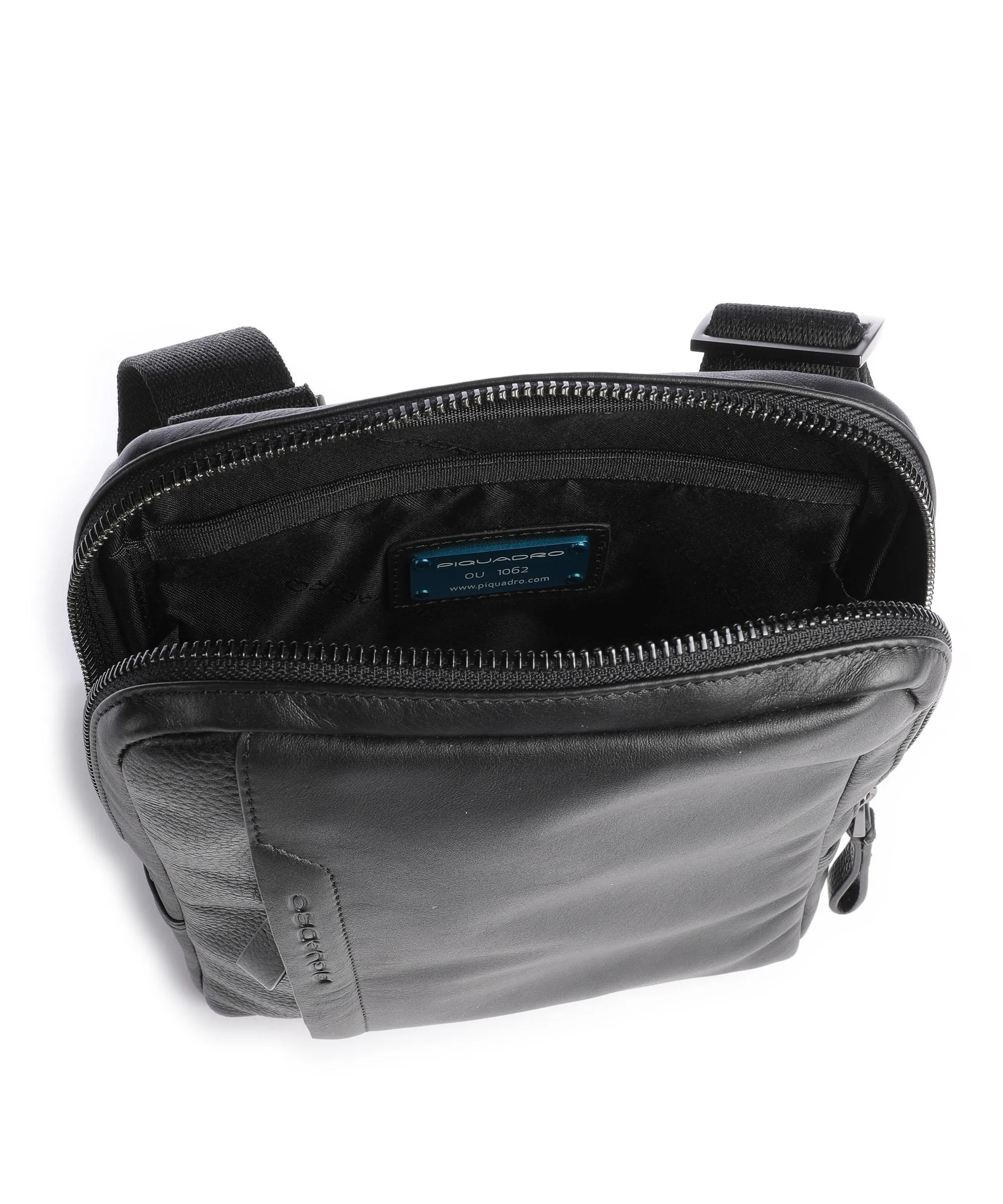  Piquadro Pan Borsa a tracolla pelle granulata nero  