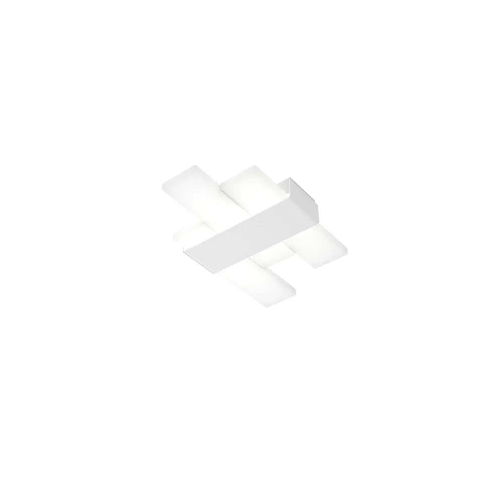Plafoniera Applique TOP LIGHT – FLIGHT Alluminio Acrilico LED L. 36×22