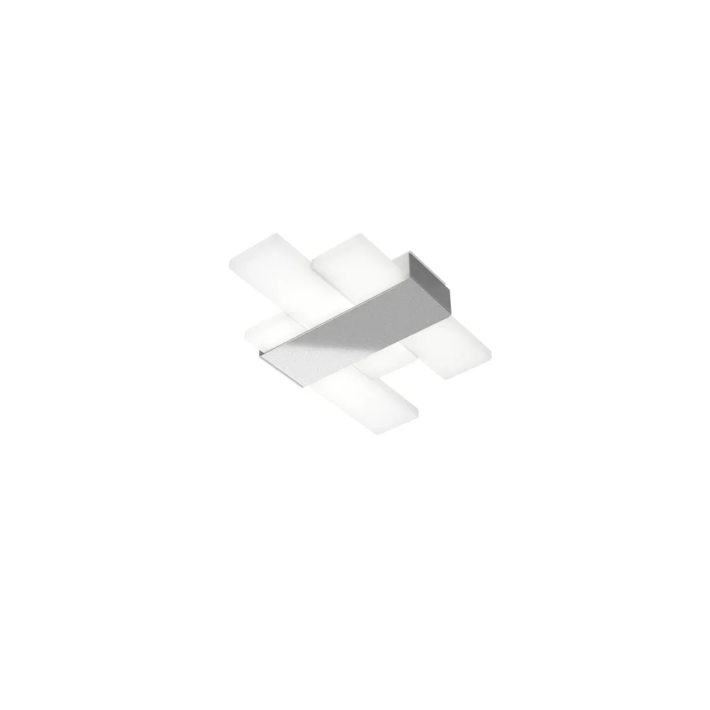 Plafoniera Applique TOP LIGHT – FLIGHT Alluminio Acrilico LED L. 36×22