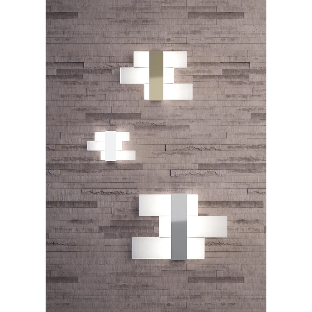 Plafoniera Applique TOP LIGHT – FLIGHT Alluminio Acrilico LED L. 36×22