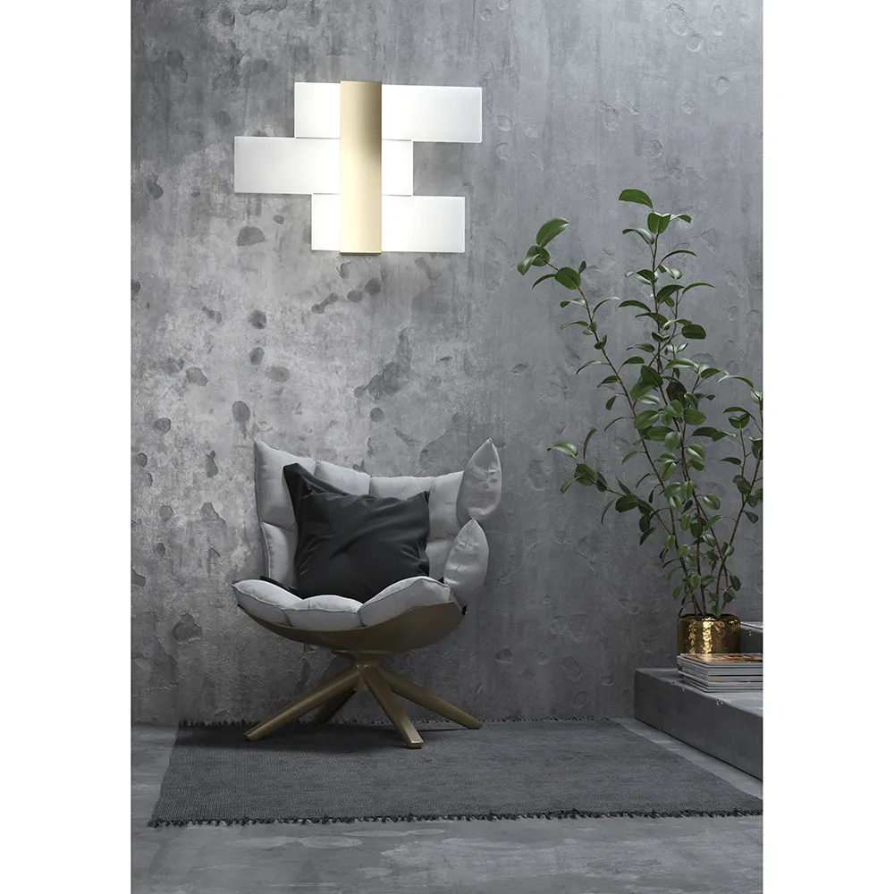 Plafoniera Applique TOP LIGHT – FLIGHT Alluminio Acrilico LED L. 36×22