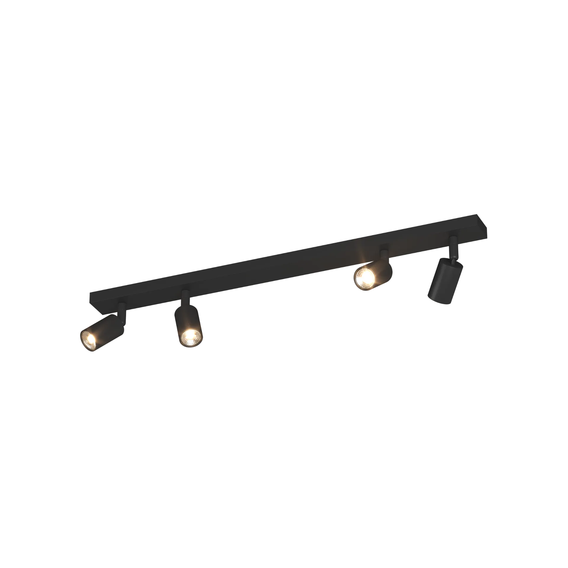 Plafoniera Binario 70 cm Con 4 Faretti Orientabili Led Mini GU10 Isla Micro Top Light
