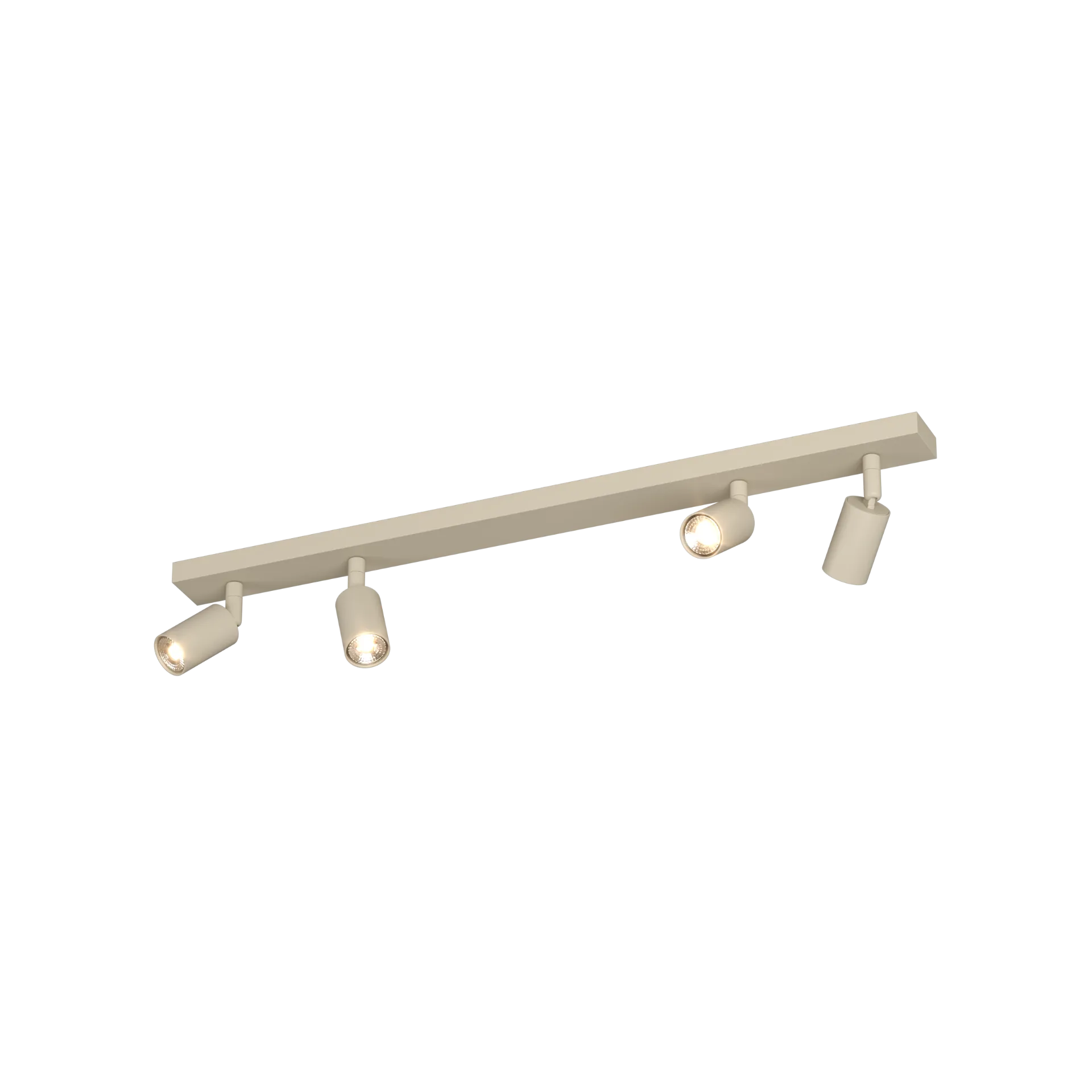 Plafoniera Binario 70 cm Con 4 Faretti Orientabili Led Mini GU10 Isla Micro Top Light