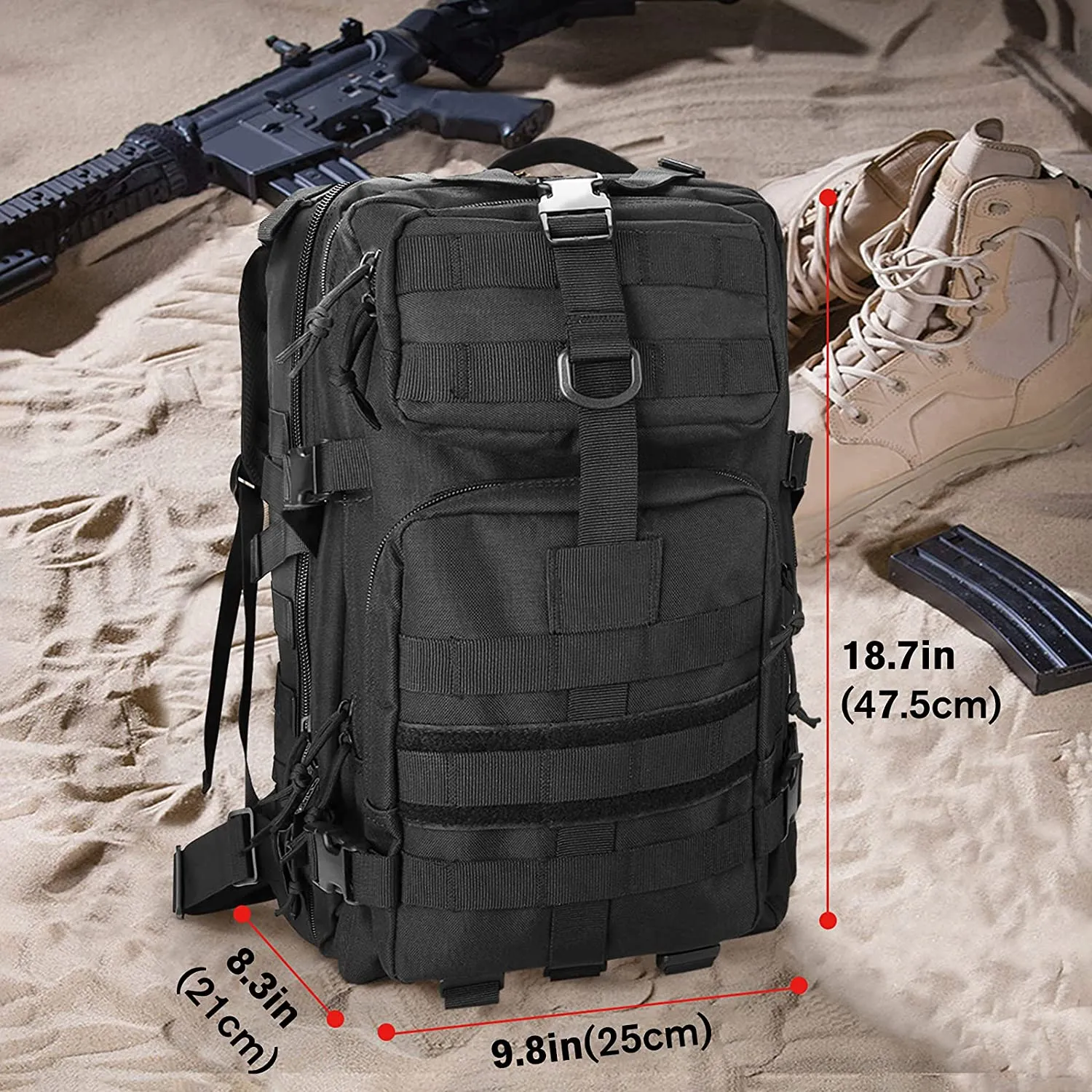 Procase Zaino Tattico Militare 35 Litri, Assault Backpack Grande capacità Zaini 3 Day Assault Bag dell'Esercito Zaino per Caccia