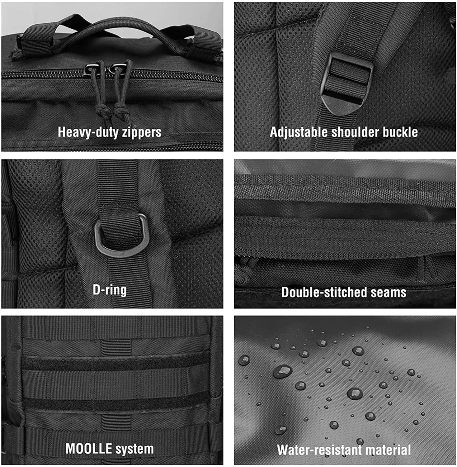 Procase Zaino Tattico Militare 35 Litri, Assault Backpack Grande capacità Zaini 3 Day Assault Bag dell'Esercito Zaino per Caccia