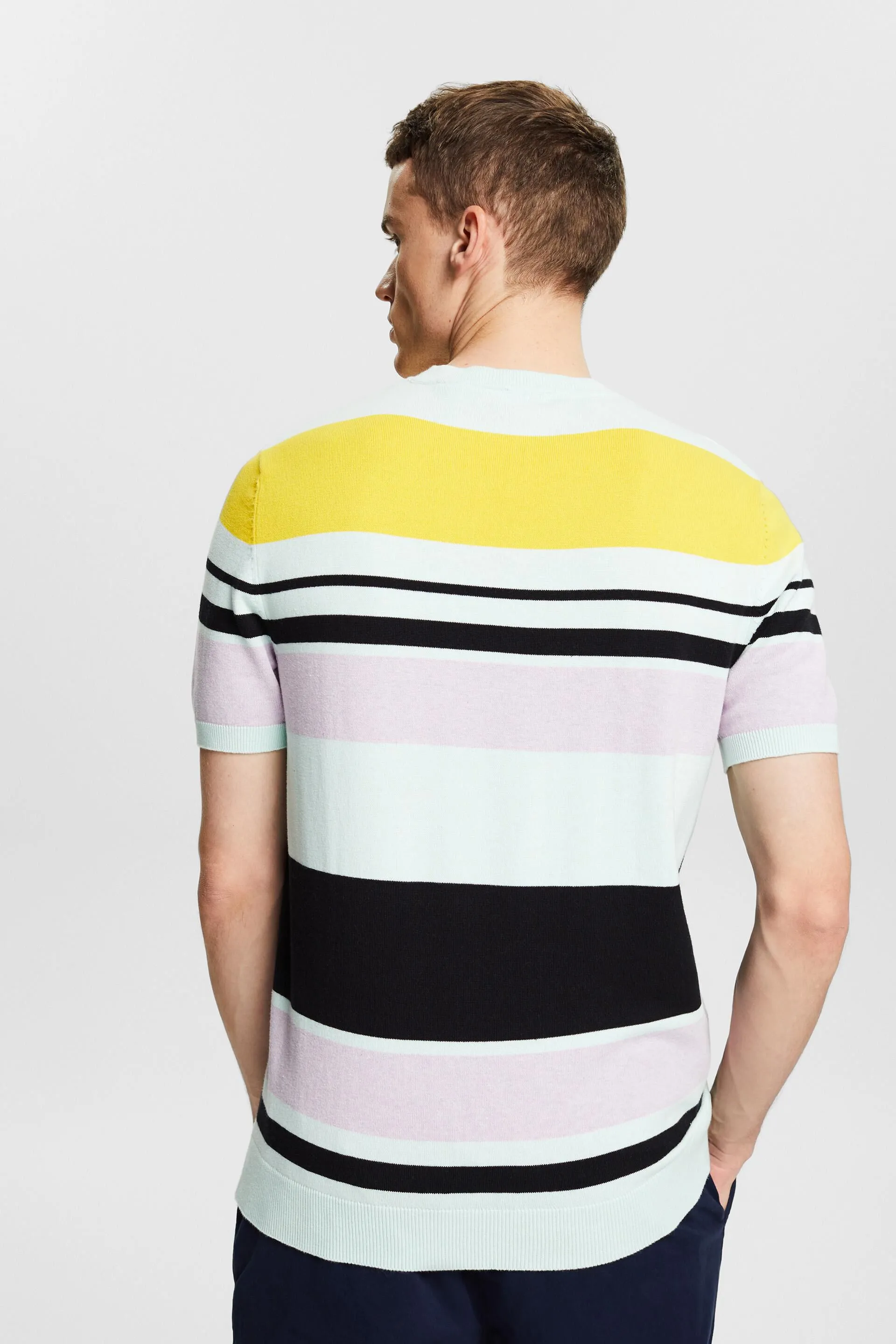 Pullover a manica corta a righe