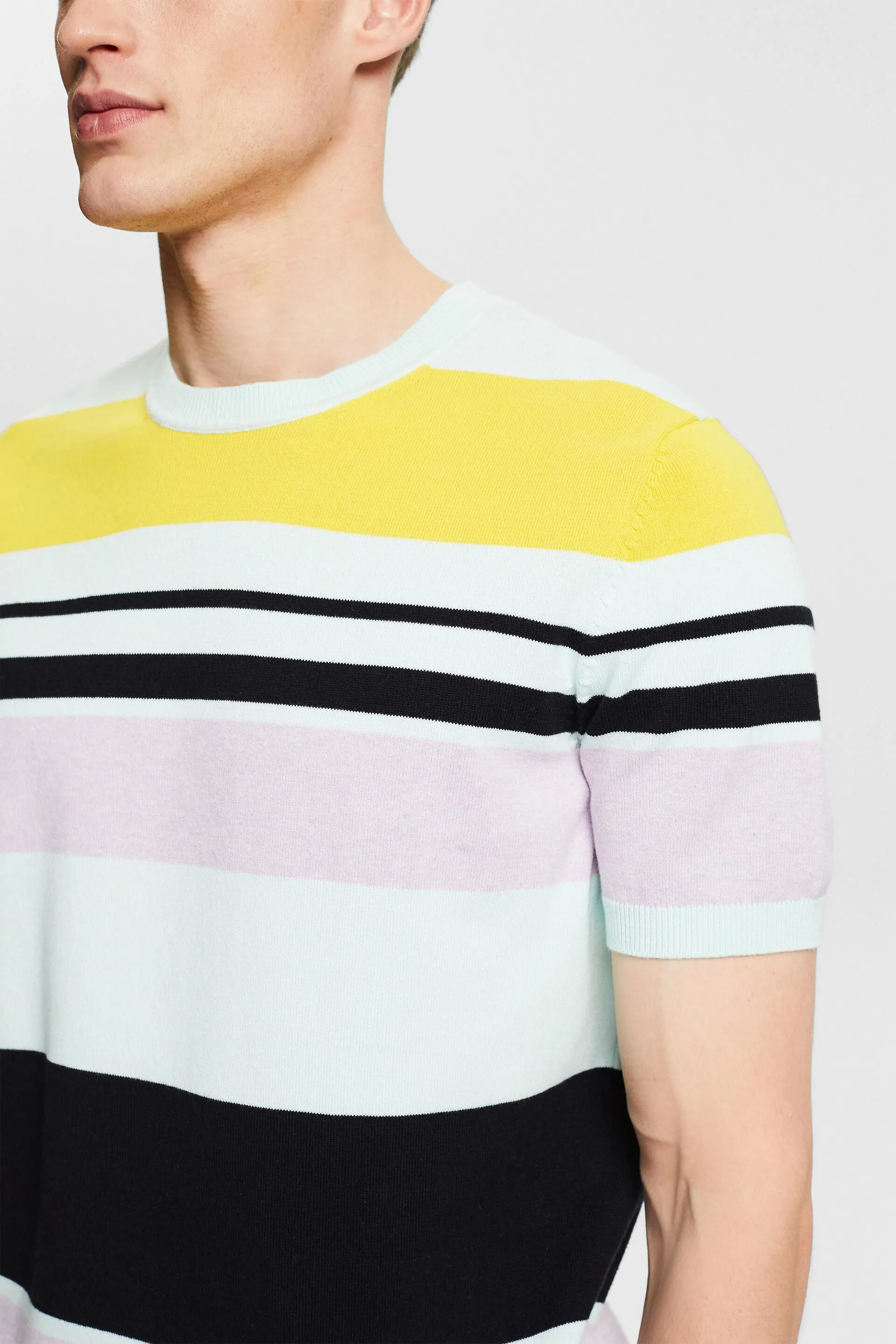 Pullover a manica corta a righe