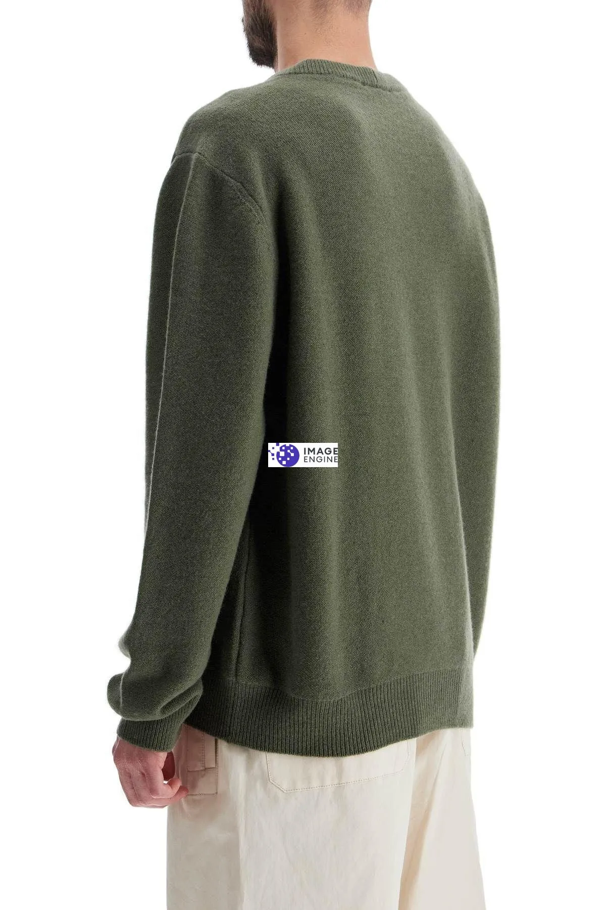 Pullover girocollo in pura lana