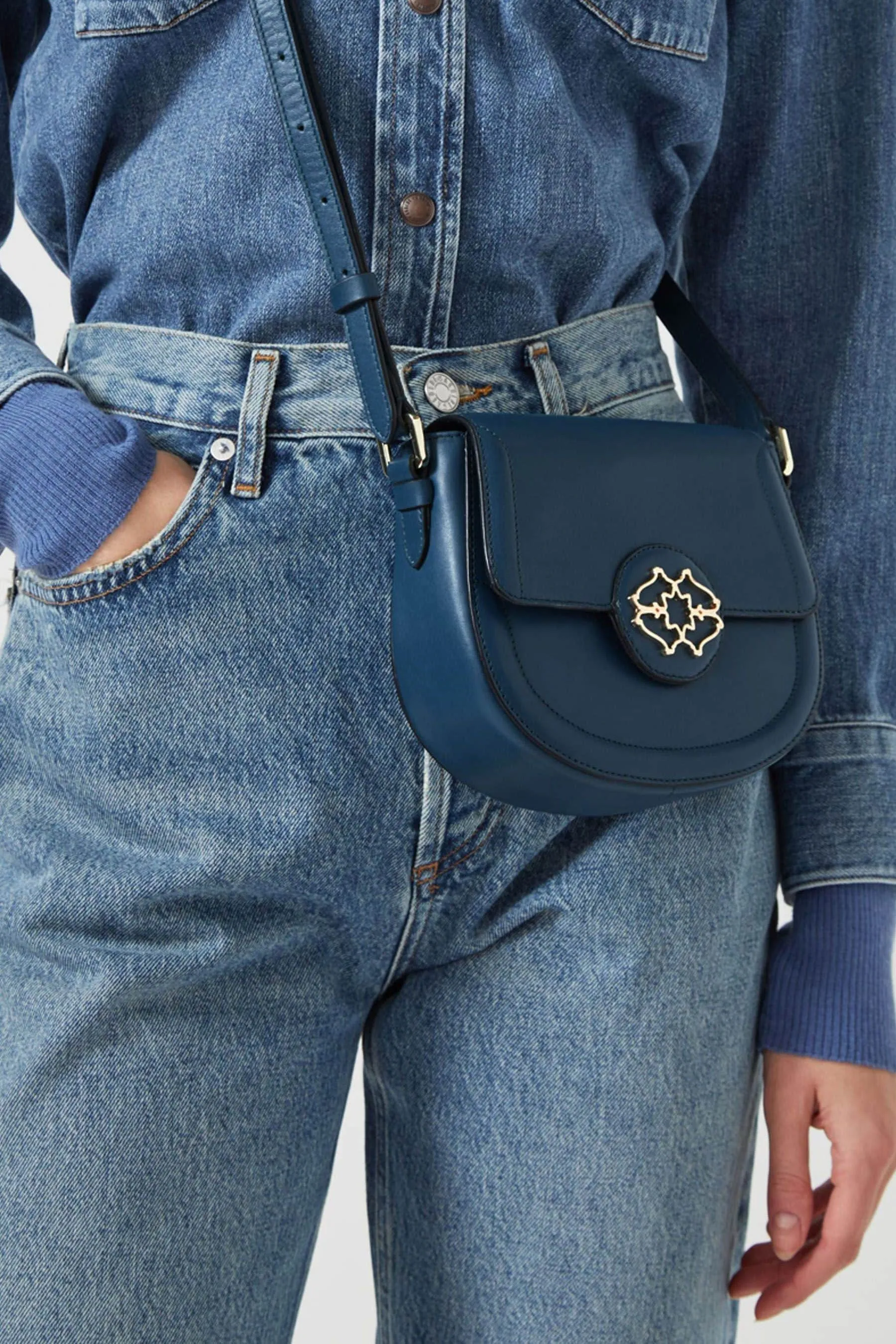 Radley London - Blu - Saddle Street - Borsa a tracolla piccola con patella