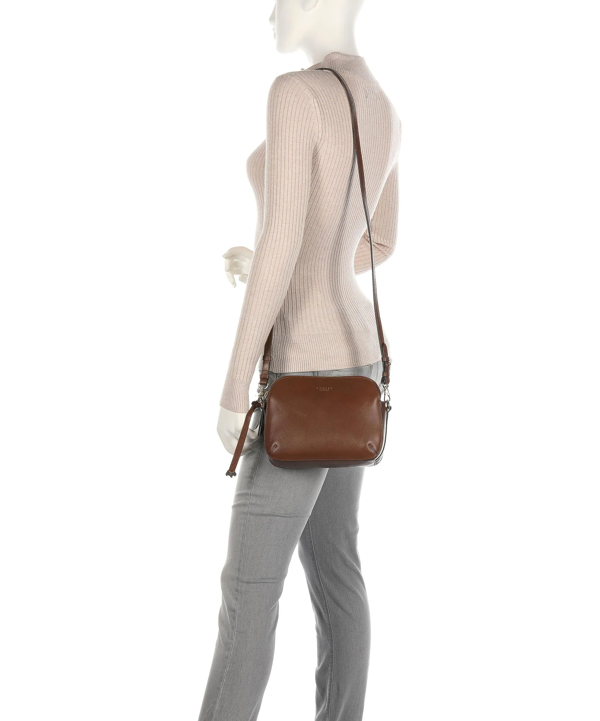  Radley London Dukes Place Borsa a tracolla pelle a grana fine marrone  