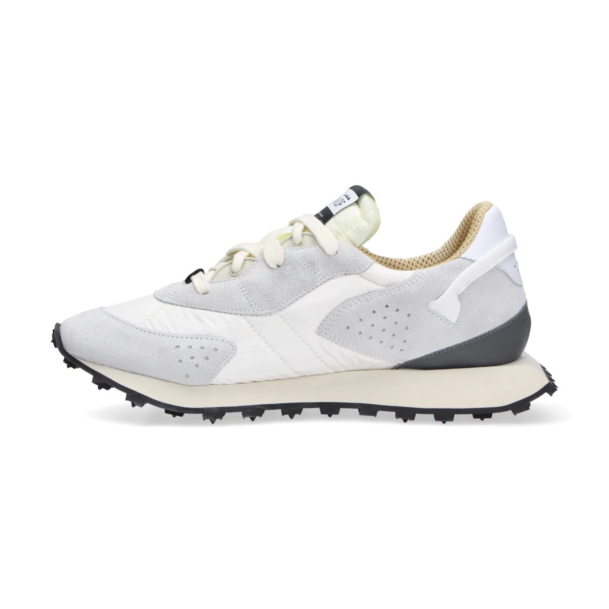 Run Of sneaker Neon camoscio nylon bianco