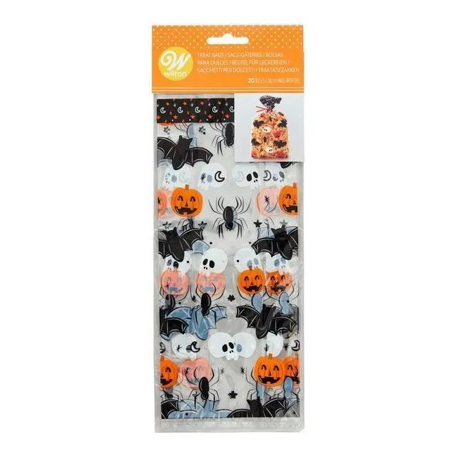 Sacchetti per caramelle di Halloween 24,1 x 10,1 x 5 cm - Wilton - 20 pz.