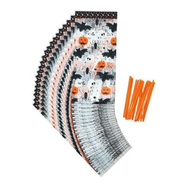 Sacchetti per caramelle di Halloween 24,1 x 10,1 x 5 cm - Wilton - 20 pz.