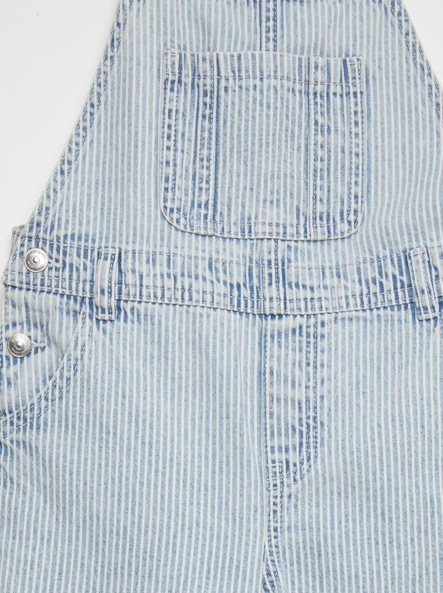 Salopette in jeans a righe - BLU