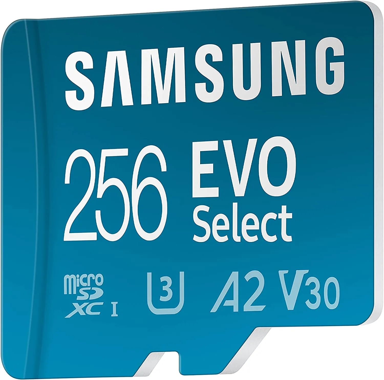 Samsung Memorie Evo Select Scheda Microsd Da 256 Gb, Uhs-I U3, Fino A 130 Mb/S, Blu