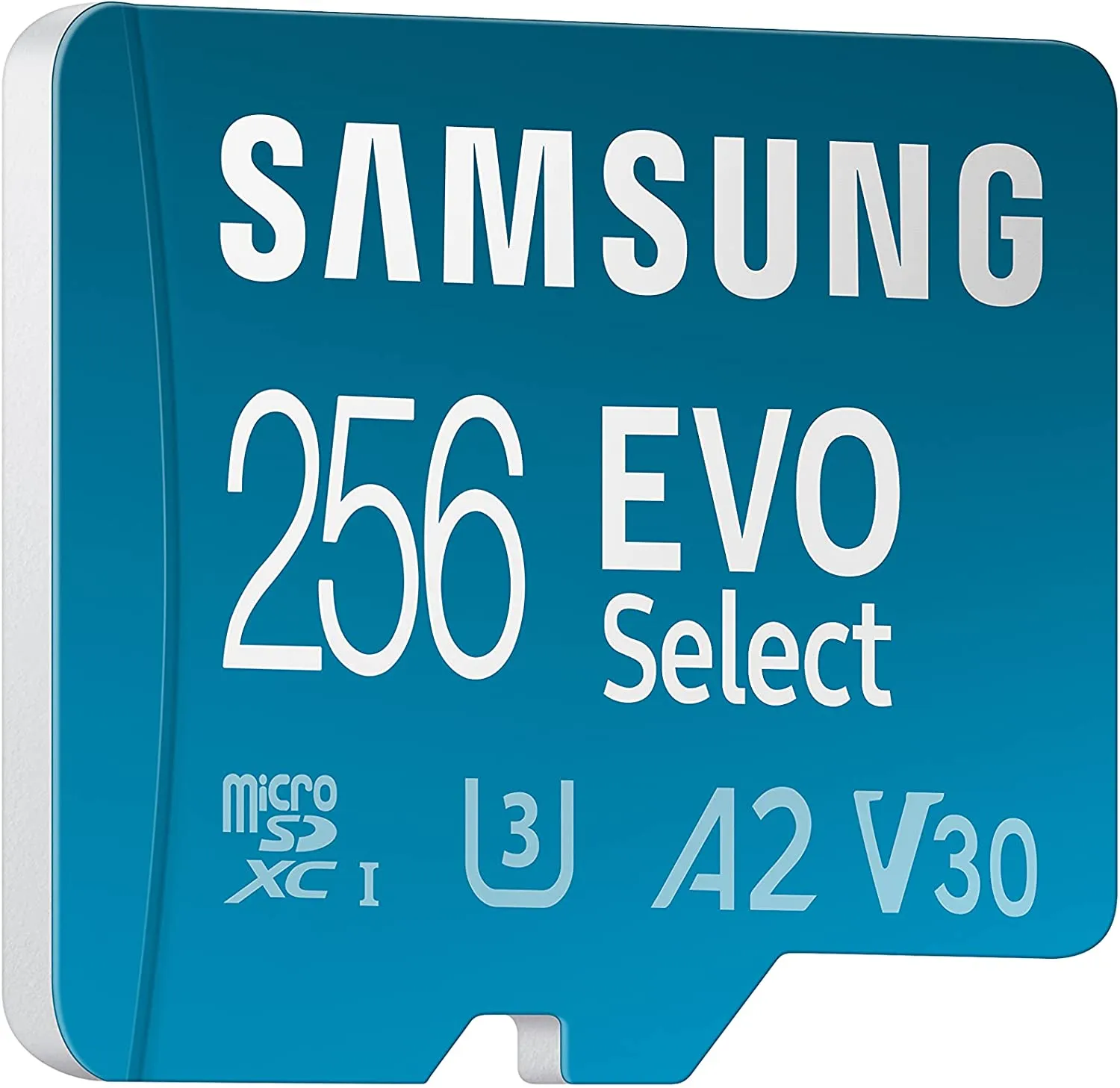 Samsung Memorie Evo Select Scheda Microsd Da 256 Gb, Uhs-I U3, Fino A 130 Mb/S, Blu