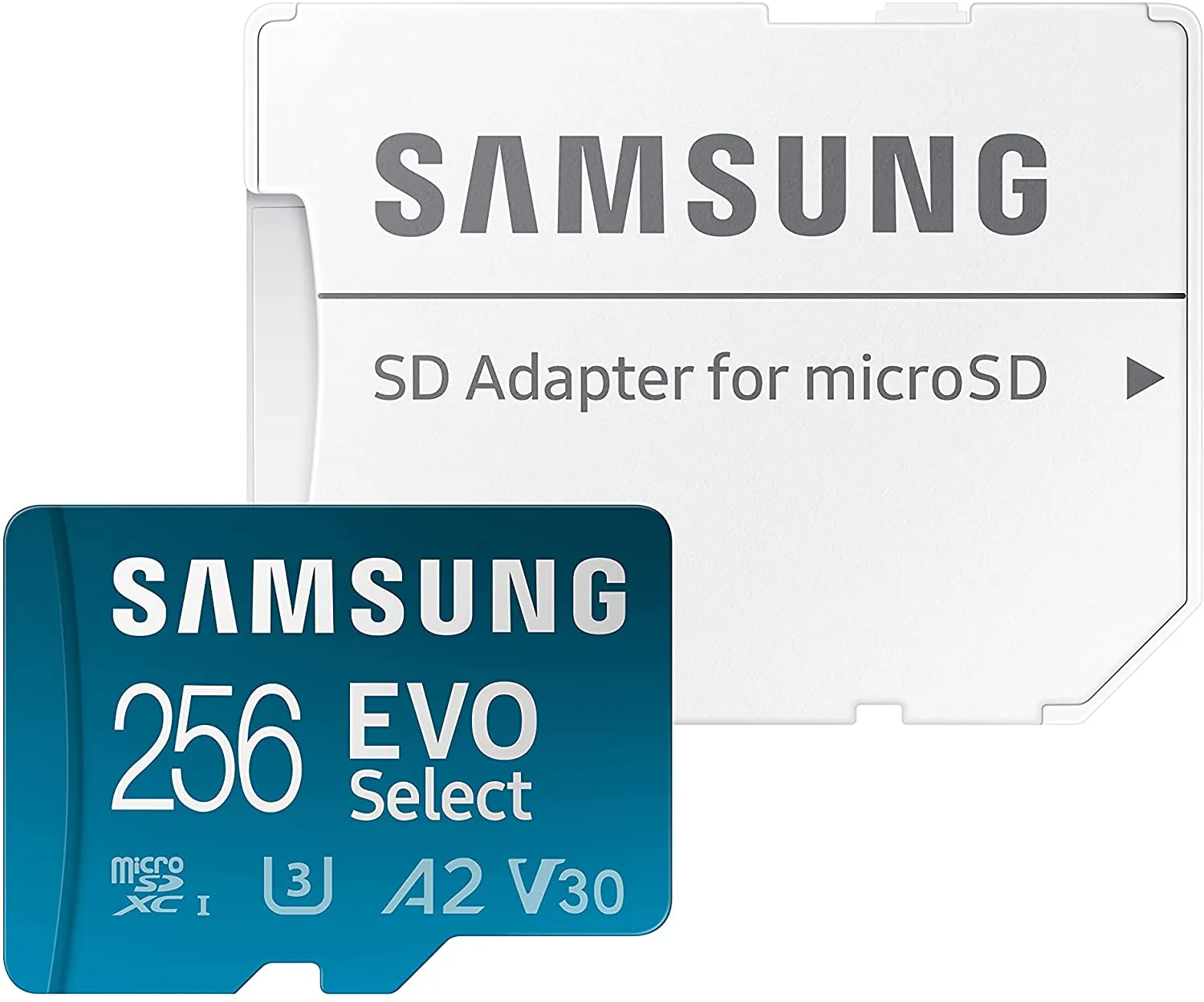 Samsung Memorie Evo Select Scheda Microsd Da 256 Gb, Uhs-I U3, Fino A 130 Mb/S, Blu
