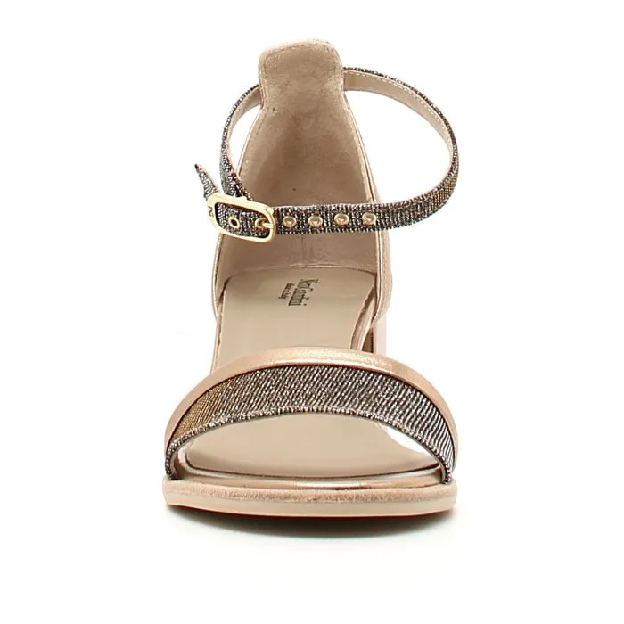 SANDALI CON TACCO IN PELLE