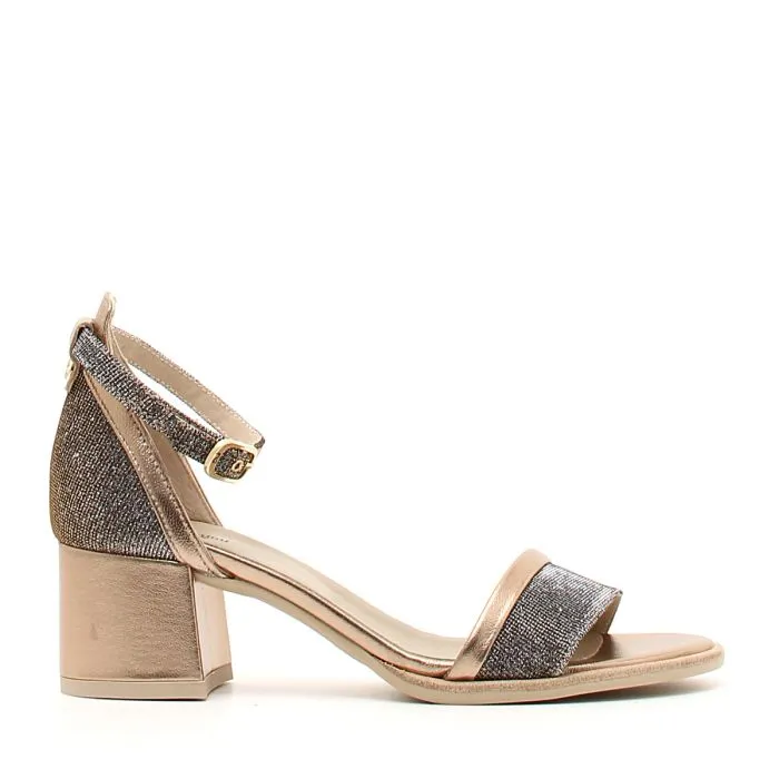 SANDALI CON TACCO IN PELLE