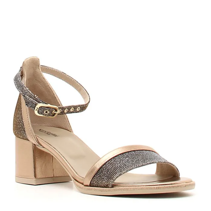 SANDALI CON TACCO IN PELLE