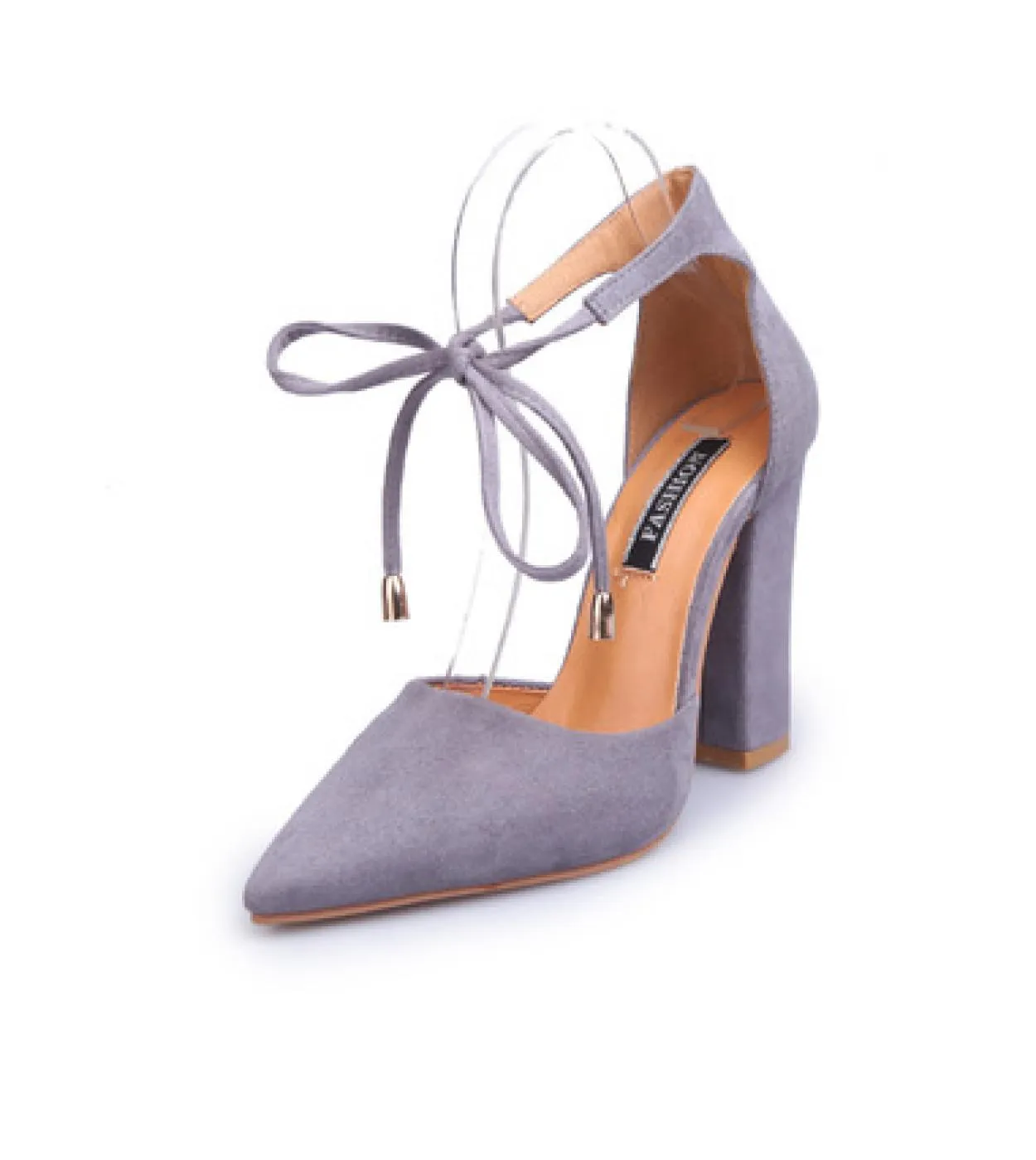 Scarpe con tacco alto da donna Décolleté con lacci a punta quadrata Décolleté con cinturino da sposa Scarpe da donna blu Zapatos